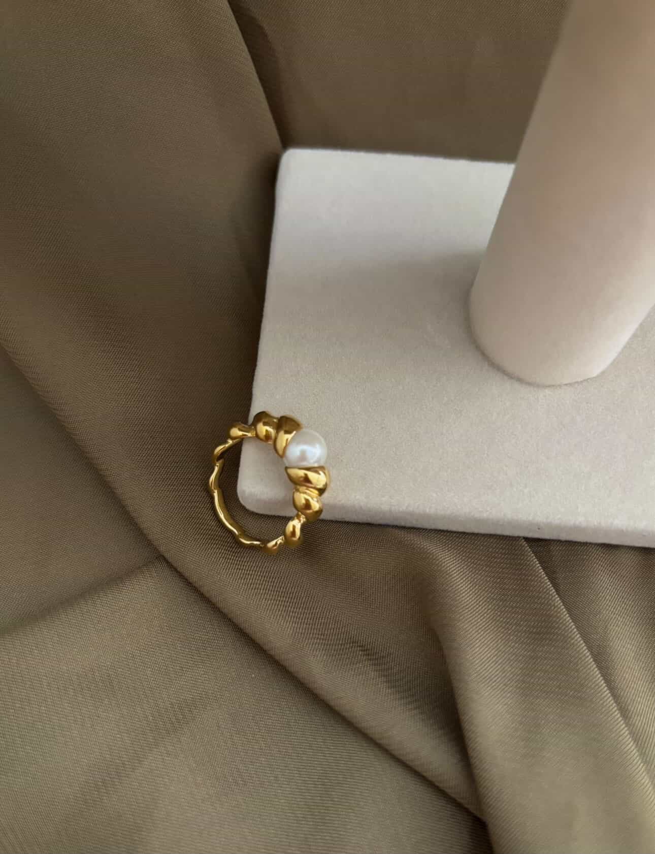 Golden Waves Ring