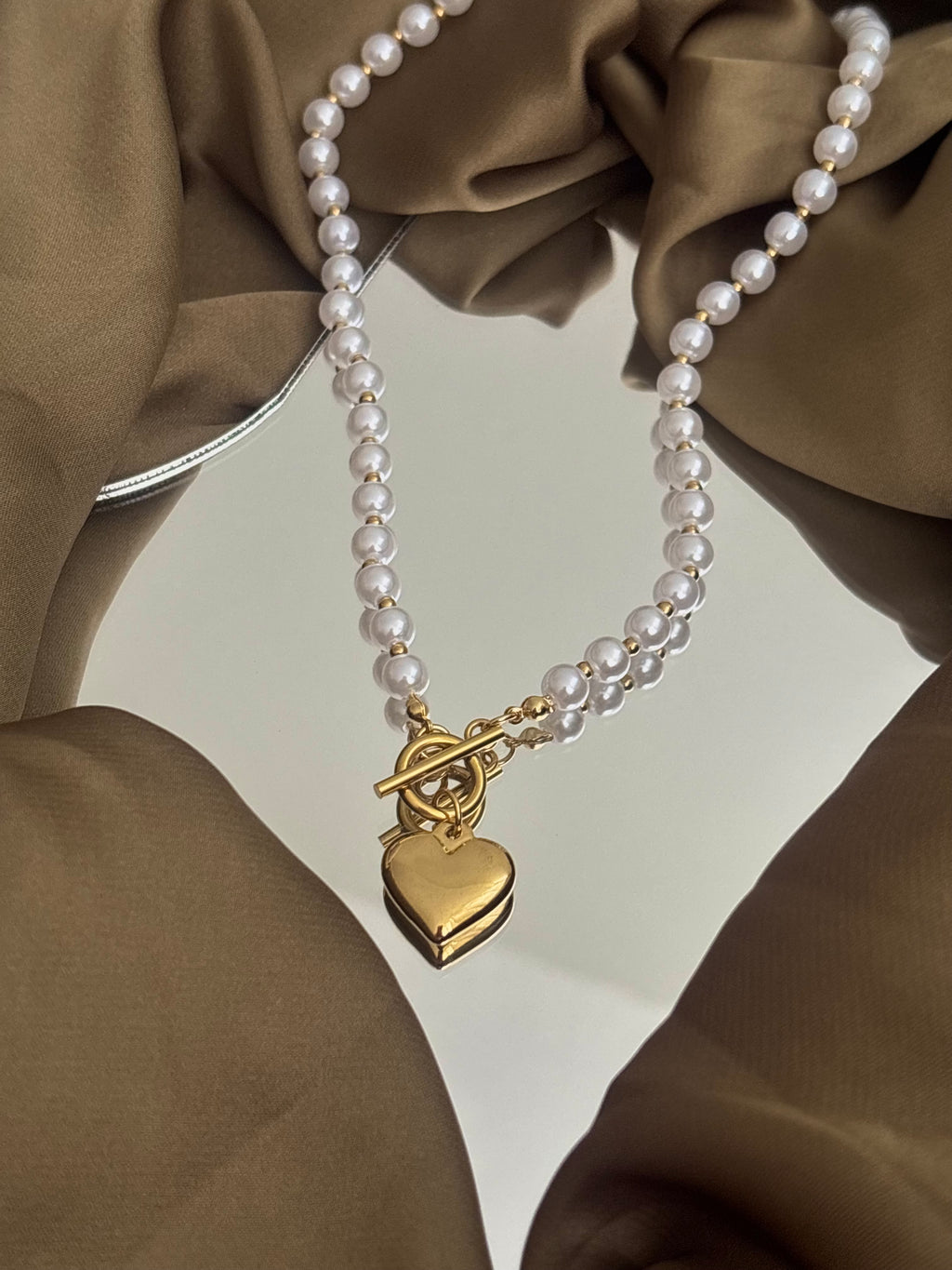 Pearly Heart Necklace