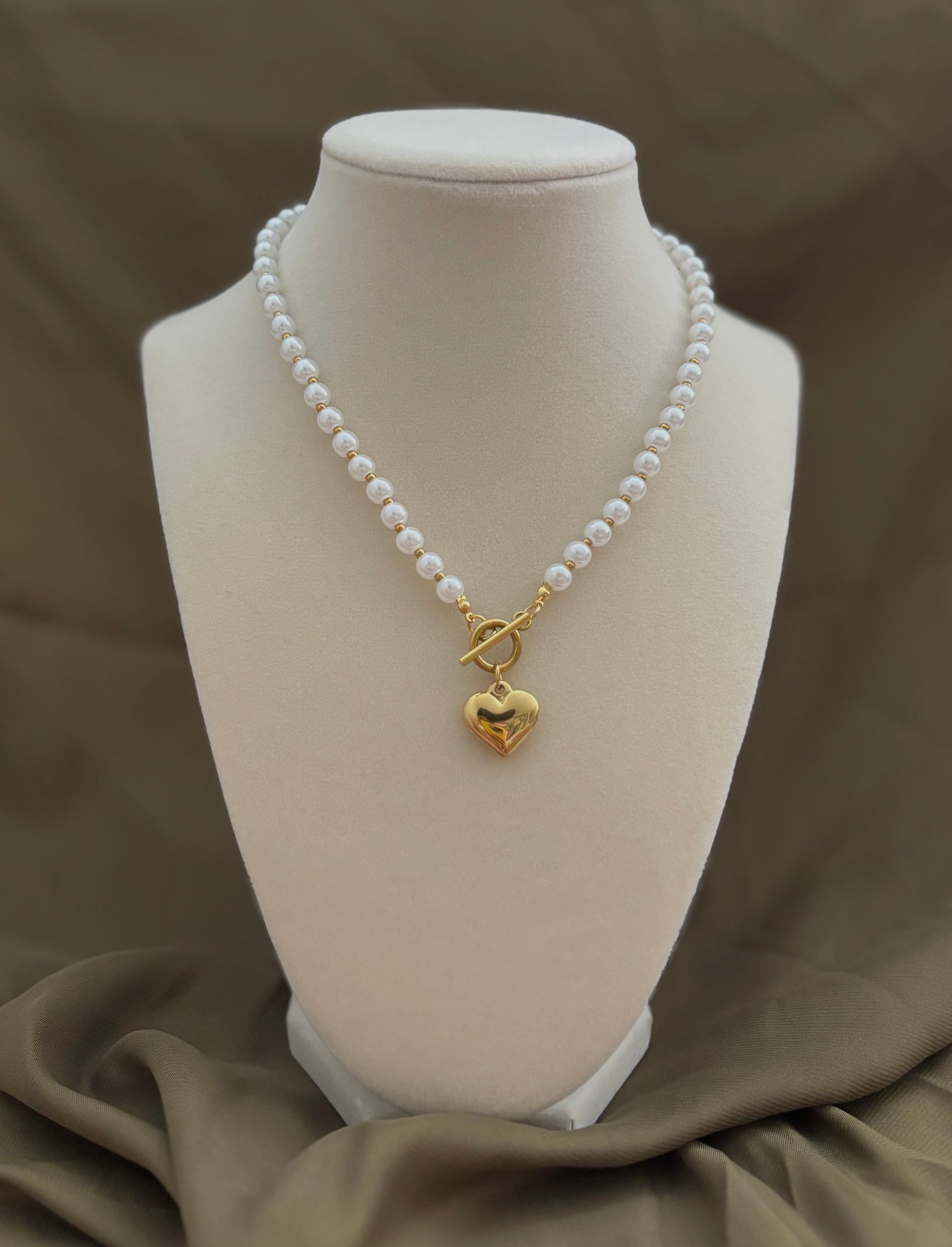 Pearly Heart Necklace
