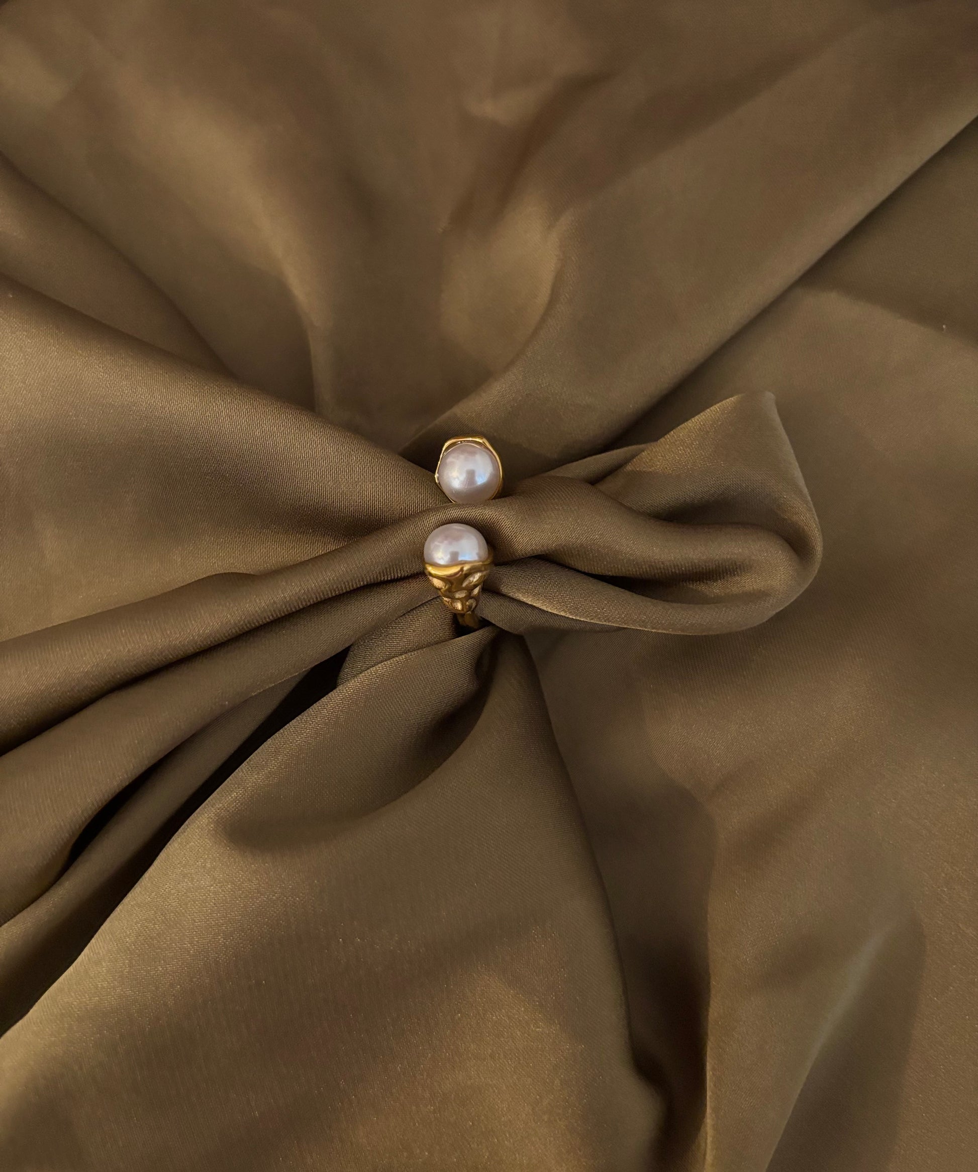 Twin Pearls Ring